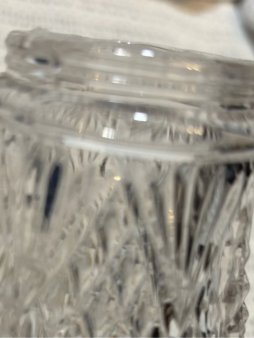 Vintage Clear Glass Diamond Pattern Sugar Shaker / Dispenser Base